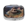 Small Pill Case 2 Compartments, Grand Canyon Arizona Pill Box Daily Metal Portable Pill Organizer for Pocket Purse Travel Pillbox with Mirror Square Medicine Vitamin Holder Unique Gift view 2