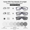 Photochromic Blue Light Blocking Glasses Spring Hinge Auto-darkening Transition Sunglasses UV400 Protection Eyewear Anti Glare & Eyestrain Tinted Computer Game Eyeglasses for Men Women Gaming Driving view 2