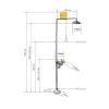 304 Stainless Steel Composite Emerncy Shower Eyewash,Vertical Double Eye Washing Shower Set For Beginnners DIY Use(8) view 3