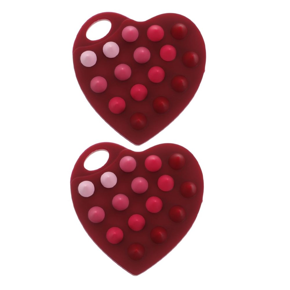 PartyKindom Heart-Shaped Dual-Sided Silicone Scalp Brush for Dandruff Removal Soft Bristles for Deep Cleansing and Massage Travel