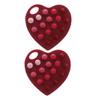 PartyKindom Heart-Shaped Dual-Sided Silicone Scalp Brush for Dandruff Removal Soft Bristles for Deep Cleansing and Massage Travel view 1