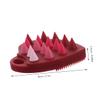 PartyKindom Heart-Shaped Dual-Sided Silicone Scalp Brush for Dandruff Removal Soft Bristles for Deep Cleansing and Massage Travel view 2