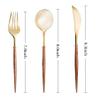 Lullaby 240PCS High End Gold Plastic Silverware with Wood Grain Handle view 2