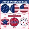 50 Pcs 250th anniversary 4th of July Party Supplies, Disposable 9 Inch American Flag Patriotic Plates, Memorial Day Paper Plates Red White Blue Independence Day Tableware for Fourth of July Decor view 2