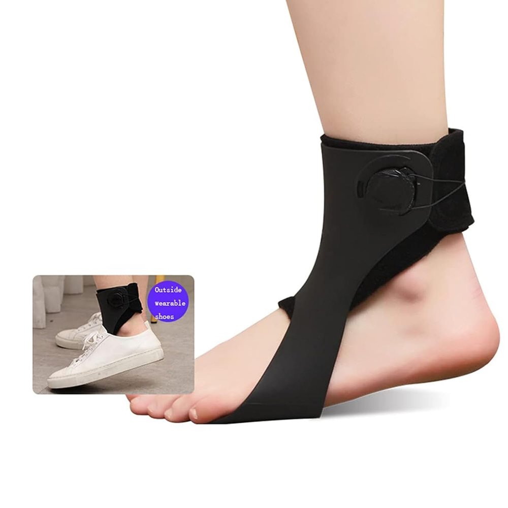 HEQIM Drop Foot Brace for Walking, Foot Drop Orthotic Ankle Braces, Foot Drop Brace Ankle Brace Support for Hemiplegia Stroke, Pain Relief Corrector(Right,X)