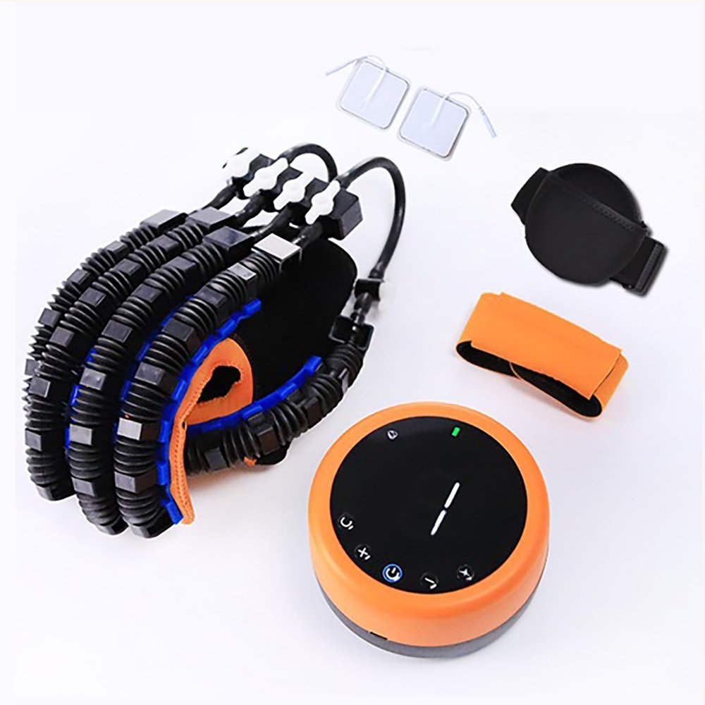 ASHLGQB Rehabilitation Robot Gloves, Hand Strength Exercise Equipment, 5 Mode Options, with Pulse Mode/Mirror Bracelet, for Stroke Rehab Hand Recovery Device