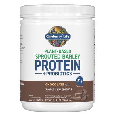 Garden of Life, Protein Sprouted Barley Probiotics Chocolate, 24.41 Ounce