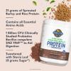 Garden of Life, Protein Sprouted Barley Probiotics Chocolate, 24.41 Ounce view 2