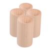 LIFKOME Mini Wood Display Stand 4pcs Cylindrical Wooden Base for Bottles view 1