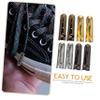 Healvian 20PCS Metal Shoelace Tips Half-Round Replacement Ends for DIY Shoelaces Compatible Sneakers and Boots Sturdy Metal Material view 4