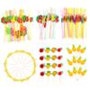 ABOOFAN Dining Table Layout Props Fruits Dessert Picks Novelty Straws Cocktail Umbrellas for Parties Events view 1