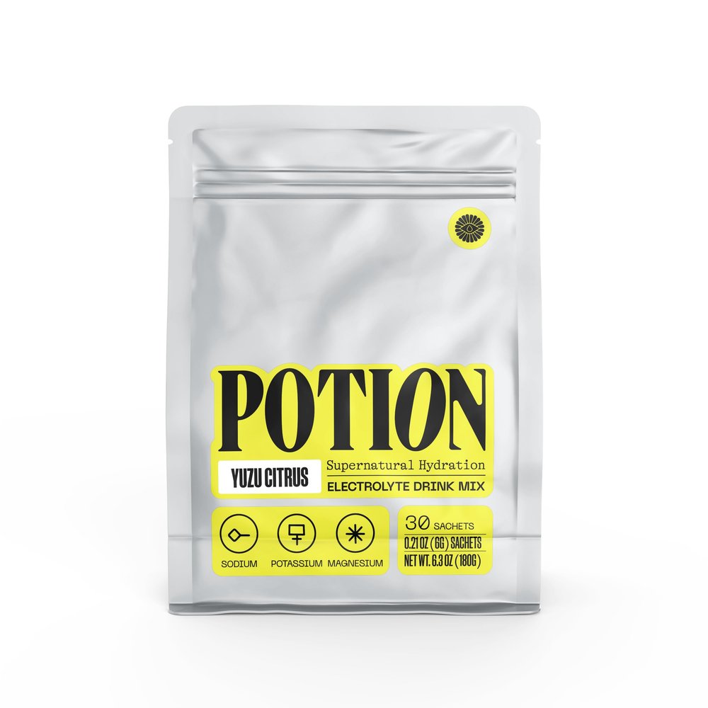 Potion Supernatural Hydration Electrolyte Drink Mix for Rapid Rehydration | Sugar-Free, Vegan, Caffeine-Free | Yuzu Citrus 30 Servings