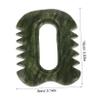 minkissy Natural Jade Gua Sha Massage Comb 2-in-1 Body and Scalp Massager Tool Smooth Jade Design for Relaxation and Skin Care for Skin Types view 2