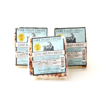 Carr Valley Goat Bread Cheese 3-Pack | Made With Fresh Goat Milk | (3) 6 oz Pieces | Authentic Wisconsin Heat & Eat Grilling Cheese