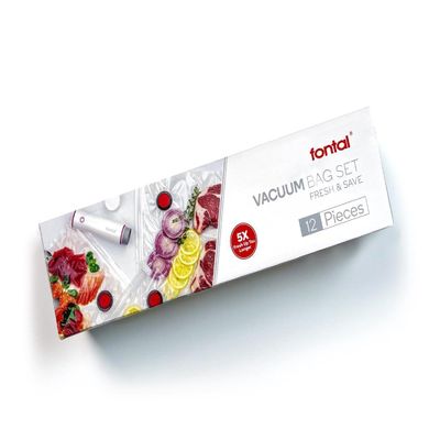Fontal 12 Pieces Vacuum Food Bags (3 Sizes x 4 Pieces)
