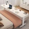 Bedtable, Over The Bed Table with Wheels Overbed Table Mobile Desk with Wheels Computer Desk for Bed Adjustable Height view 1