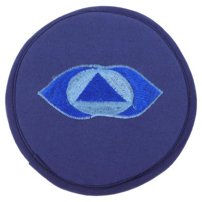 Buddha Sound Bowl Mat Handcrafted Fabric Cushion for Meditation Rounded Design Embroidery for Spiritual Practices and Balancing