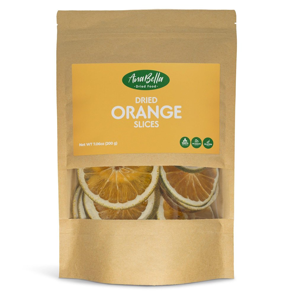 ANABELLA Dried Food Fruits 100% Natural Real Fruit |Cinnamon | NO Sugar Added | Gluten Free | Healthy Snacking | Smoothies Cocktails & Drinks| Perfect Bite Size (7.06 oz, Orange Slices)