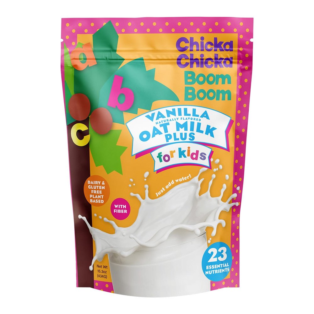 Chicka Chicka Boom Boom Vanilla Oat Milk Plus, Plant-Based Toddler Protein Drink Mix, 23 Vitamins & Minerals, Dairy-Free, FOS for Digestion, Kid-Friendly Taste, Ages 1+