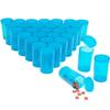 100Pcs Empty Pill Bottles with Caps, 13 Dram Empty Prescription Vial, Waterproof Airtight Joint Pill Bottles with Pop Top Caps, Medicine Container for Pill, Crafts, Candy, Supplements(Blue) view 1