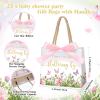 Kolldenn 25 Pcs Butterfly Gift Bags Bulk 5.5 x 2.4 x 4.7 Inches Butterfly Party Favors Bags with Handles and Pink Ribbon Bow for Wedding Birthday Baby Shower Bridal Shower Party Favors view 2