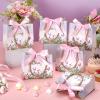 Kolldenn 25 Pcs Butterfly Gift Bags Bulk 5.5 x 2.4 x 4.7 Inches Butterfly Party Favors Bags with Handles and Pink Ribbon Bow for Wedding Birthday Baby Shower Bridal Shower Party Favors view 3