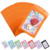 ANZNKU 100 Pack Mylar Bags Reasealable Holographic Bags, Smell Proof Bag Zipper Pouches with Clear Window, Jewelry Candy Sealable Goodie Bag for Packaging Sample Party Favor (Orange, 7.1 x 10.2 Inch) view 1