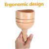 BCOATH Scrape Cup Massage Tool Wooden Massager for Cellulite Reduction Wood Therapy Tool Ergonomic Design Home Use view 4
