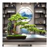 YXIANG56Q Fake Plants Artificial Bonsai Tree with Ceramic Pot Fake Plant Ornaments for Living Room Entrance TV Cabinet Bonsai Tree view 4