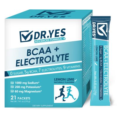 DR.YES Electrolytes Powder with Potassium, Sodium, Zinc & Vitamins | Rapid Hydration & Energy Booster | Sugar-Free & Zero Calorie, Keto Friendly, Vegan, (20 Stick Packs)