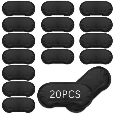 20 Pcs Eye Mask Sleep Masks Bulk Blindfolds for Party Games with Nose Pad and Adjustable Strap for Women Men 4 Layers Black Blind fold Sleeping Mask for Team Building Game