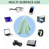 2-Pack Premium Microfiber Cleaning Cloths (10x8") - High-Density Ultra Soft Mint Green Cloths for Glasses, Phone Screens, Lenses, Scratch-Free & Lint-Free view 3