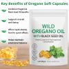 2 Pack Oil of Oregano Softgels, 120 Count 2 in 1 6000mg Oil of Oregano with Black Seed Oil 200mg, Plant Based, Organic Oregano Oil Supplement Capsules, Non-GMO & Immune Support view 4