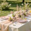 60-Pcs Pink Gold Rim Disposable Plastic Party Plates For Weddings view 4