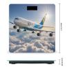 Airplane Scale for Body Weight Highly Accurate Digital Bathroom Body Scale Digital Body Weight Scale Tempered Glass LCD Display Batteries and Tape Measure view 2