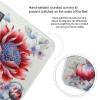 Red and Blue Flowers Scale for Body Weight Highly Accurate Digital Bathroom Body Scale Digital Body Weight Scale Tempered Glass LCD Display Batteries and Tape Measure view 4