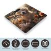Golden Retriever and Flowers Scale for Body Weight Highly Accurate Digital Bathroom Body Scale Digital Body Weight Scale Tempered Glass LCD Display Batteries and Tape Measure view 3