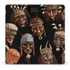 African Ritual Ethnic Tribal Scale for Body Weight Highly Accurate Digital Bathroom Body Scale Digital Body Weight Scale Tempered Glass LCD Display Batteries and Tape Measure view 1