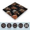 African Ritual Ethnic Tribal Scale for Body Weight Highly Accurate Digital Bathroom Body Scale Digital Body Weight Scale Tempered Glass LCD Display Batteries and Tape Measure view 3