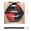 Red and Black Lips Scale for Body Weight Highly Accurate Digital Bathroom Body Scale Digital Body Weight Scale Tempered Glass LCD Display Batteries and Tape Measure view 2