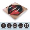 Red and Black Lips Scale for Body Weight Highly Accurate Digital Bathroom Body Scale Digital Body Weight Scale Tempered Glass LCD Display Batteries and Tape Measure view 3