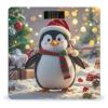 Christmas Funny Penguin Scale for Body Weight Highly Accurate Digital Bathroom Body Scale Digital Body Weight Scale Tempered Glass LCD Display Batteries and Tape Measure view 1