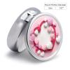 Heart Shape Medicine Pill Case, 3 Compartment Round Pill Box, Portable Decorative Medicine Organizer for Pocket Or Purse Vitamin Organize view 2