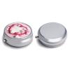 Heart Shape Medicine Pill Case, 3 Compartment Round Pill Box, Portable Decorative Medicine Organizer for Pocket Or Purse Vitamin Organize view 3