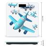 Airplane Scale for Body Weight Highly Accurate Digital Bathroom Body Scale Digital Body Weight Scale Tempered Glass LCD Display Batteries and Tape Measure view 2