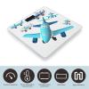 Airplane Scale for Body Weight Highly Accurate Digital Bathroom Body Scale Digital Body Weight Scale Tempered Glass LCD Display Batteries and Tape Measure view 3