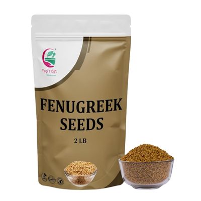 Fenugreek Seeds 2 LB, 100% Pure & Natural, Perfect for Cooking, Herbal Uses and Overall Wellness, 2 LB Bulk Pack - By Yogis Gift