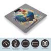 Art Colorful Chicken Scale for Body Weight Highly Accurate Digital Bathroom Body Scale Digital Body Weight Scale Tempered Glass LCD Display Batteries and Tape Measure view 3