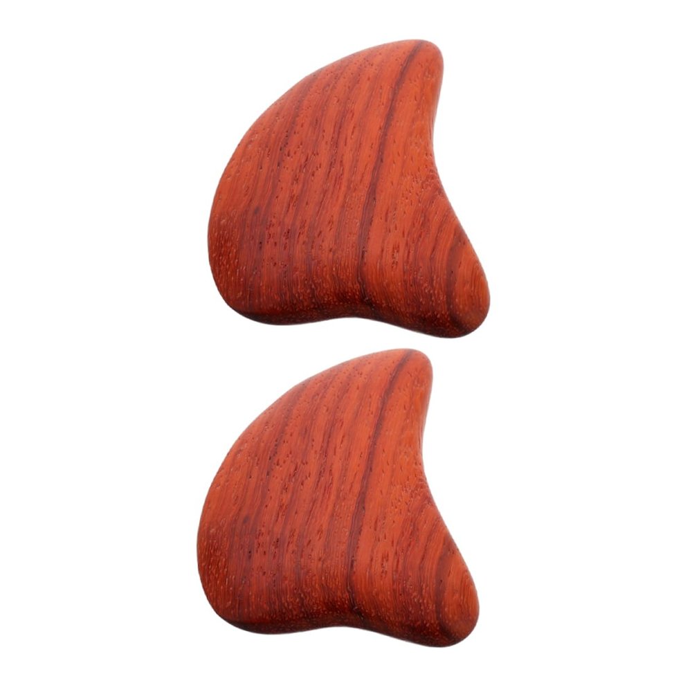 TOVINANNA 2pcs Heart Shaped Scraping Board Gua Sha Tool for Face Body Massage Portable Wood Scraping Massager