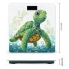 Cartoon Turtle Pattern Scale for Body Weight Highly Accurate Digital Bathroom Body Scale Digital Body Weight Scale Tempered Glass LCD Display Batteries and Tape Measure view 2